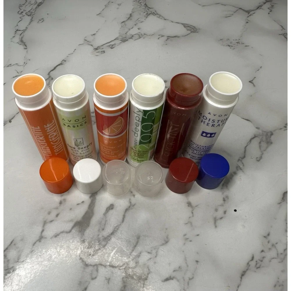 Mixed Lot Of 6 Avon Lip Balm‎ Moisture Therapy Care Deeply Summer Citrus NEW